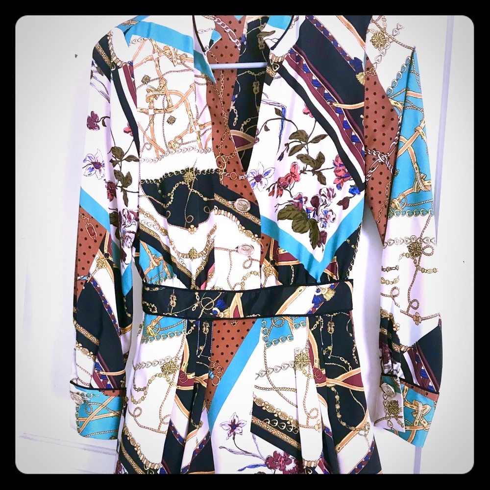 Zara scarf print dress